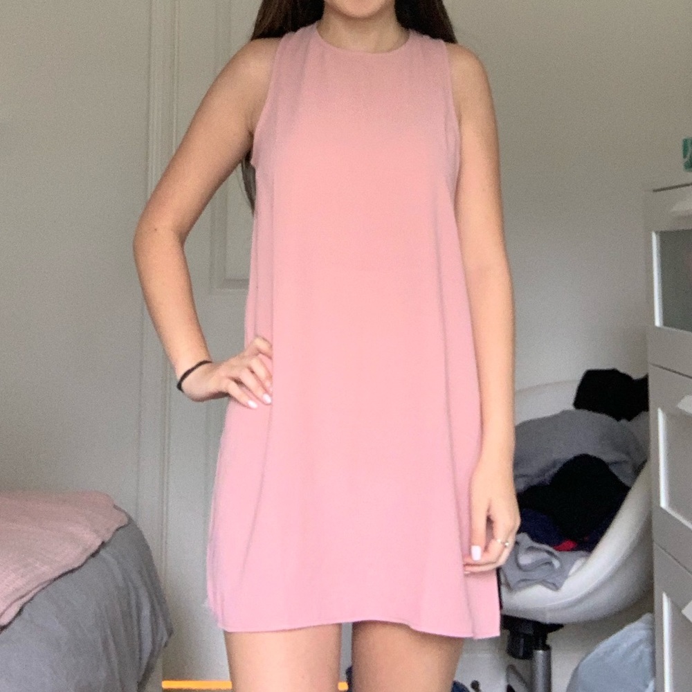 Pink shift dress